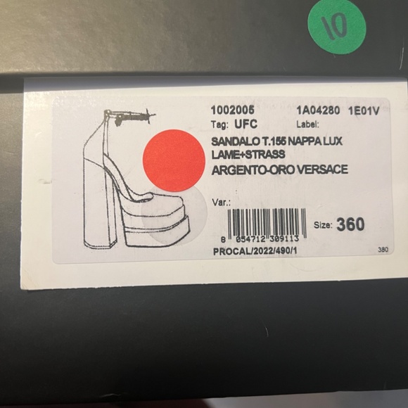 BNIB Silver Versace Platform Heels Sz 36 - Picture 7 of 8